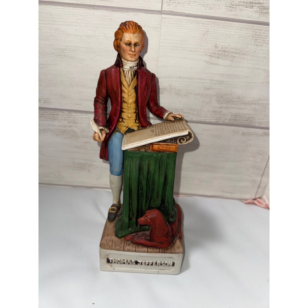 Vintage McCormick Thomas Jefferson Americana Porcelain Decanter The Patriots Box